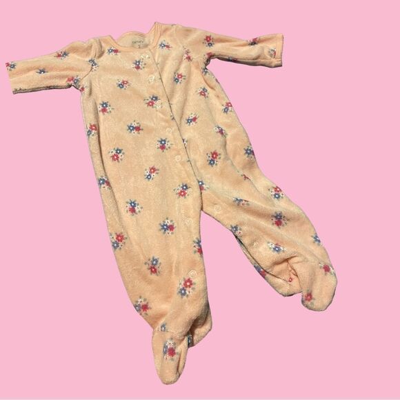 Carters peach floral sleeper size 3 months - Picture 1 of 5